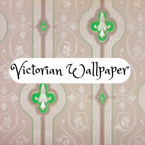 Victorian Floral Wallpaper - Arsenic Green, Scheele's Green, for Junk Journals, Scrapbooks, Mixed Media and Collage | Digital Download