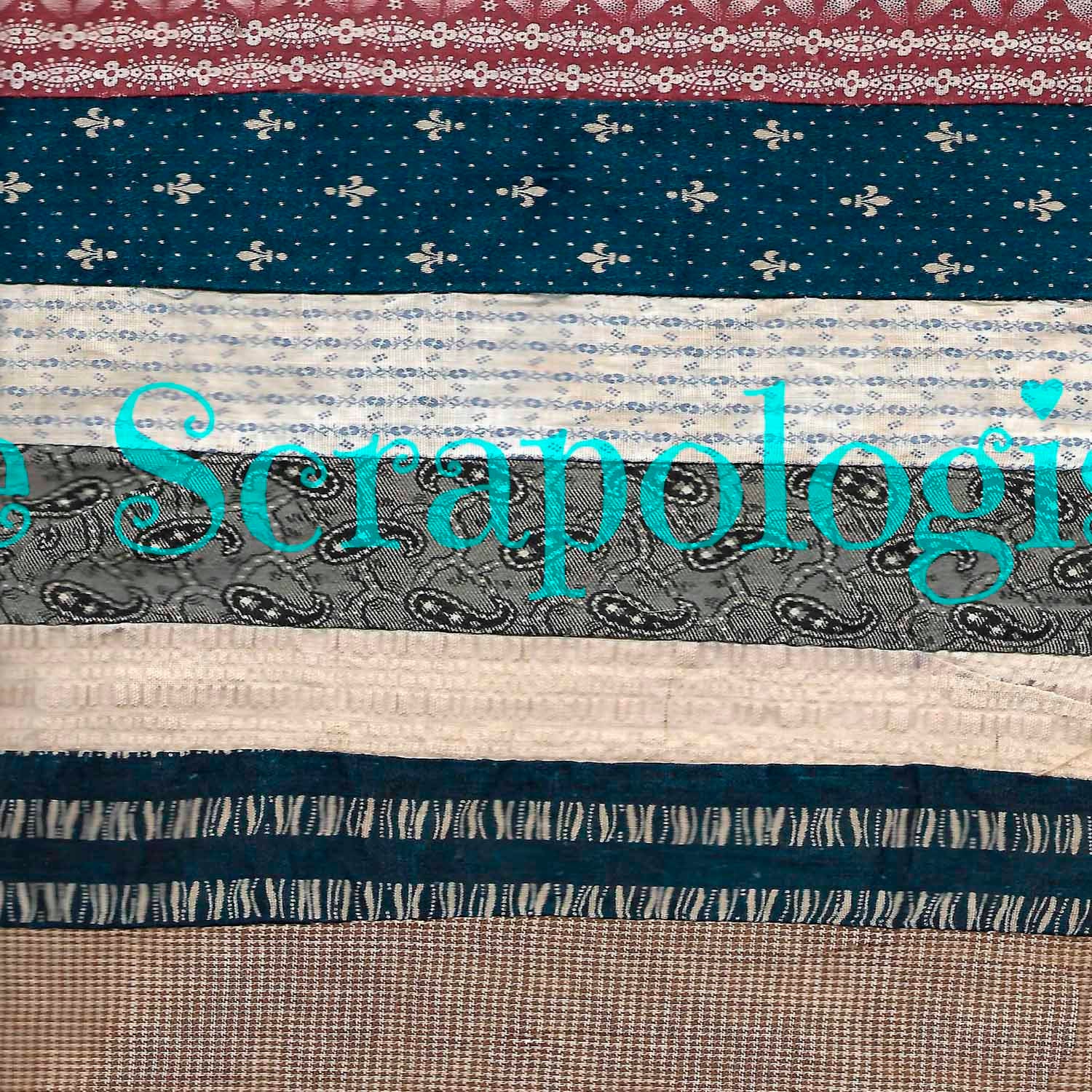 Antique Quilt Block, Vintage Textiles, Junk Journaling Kit, Collage Pages | Digital Download