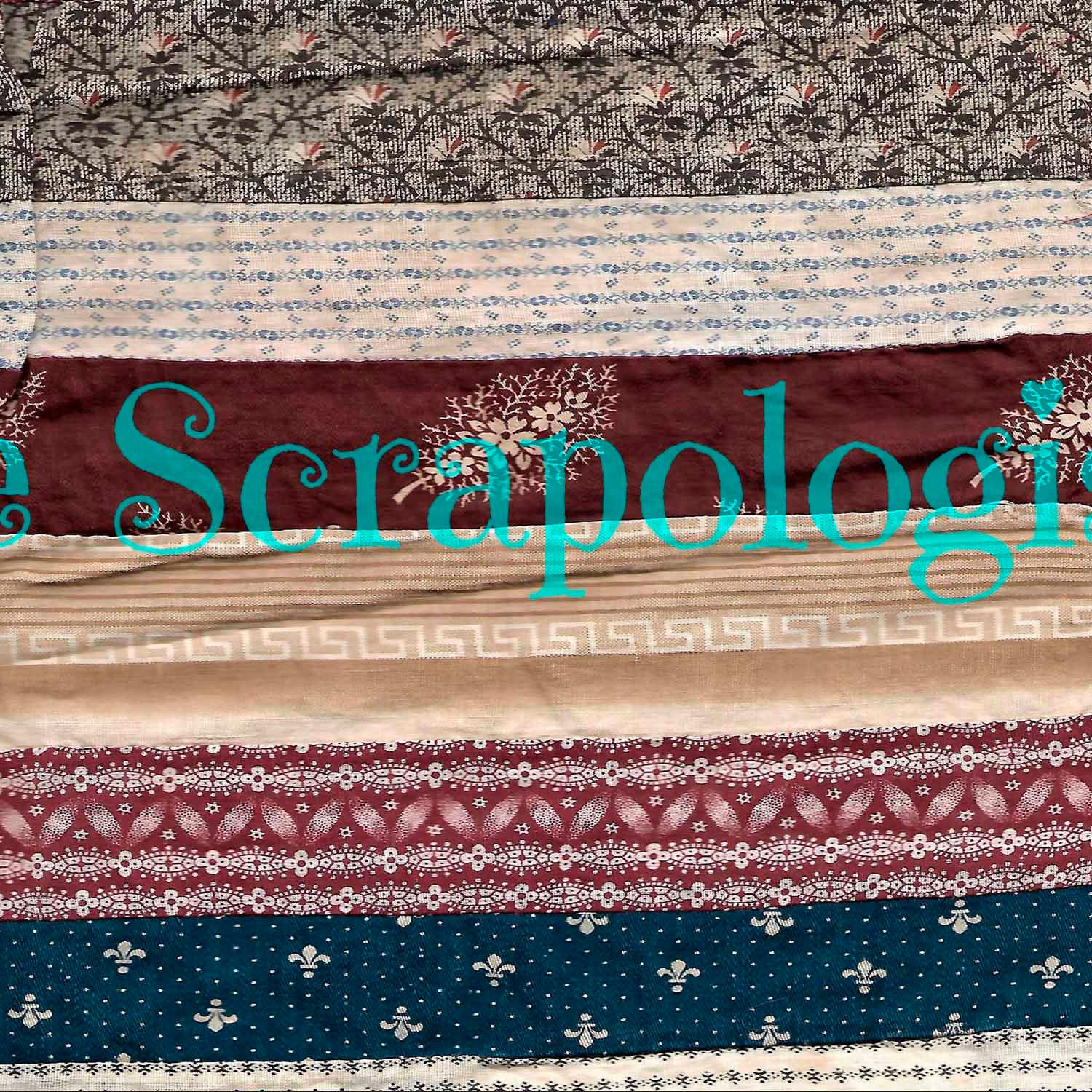 Antique Quilt Block, Vintage Textiles, Junk Journaling Kit, Collage Pages | Digital Download